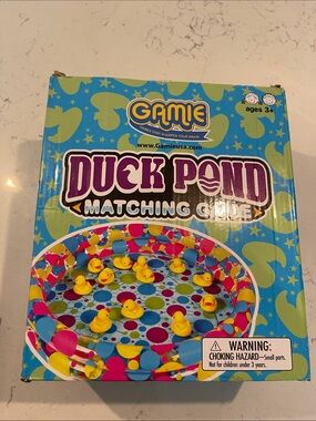 Duck Pond Matching Game - Blue with Yellow Ducks & Multicolor Accents